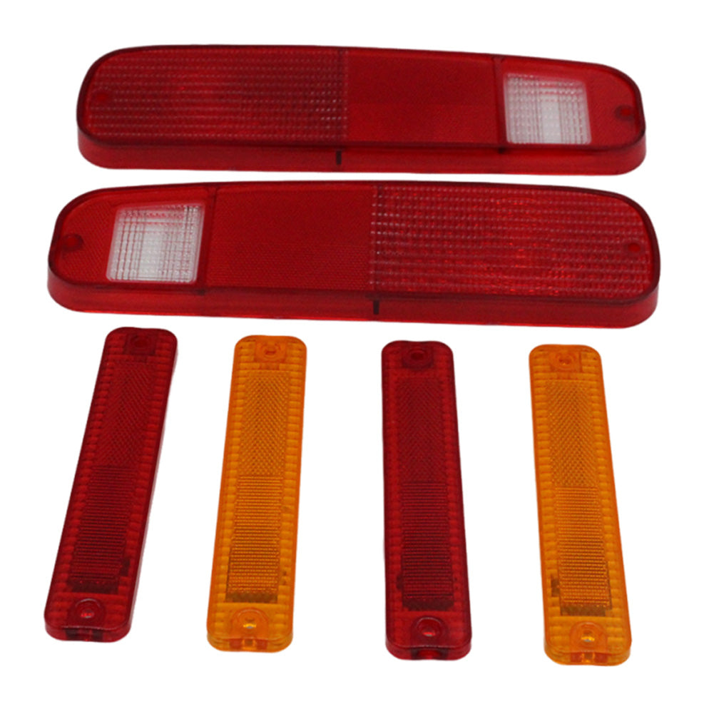 6pcs Tail Light and Side Fender Marker Kit for Ford For F150 Truck 1973 1979 Com