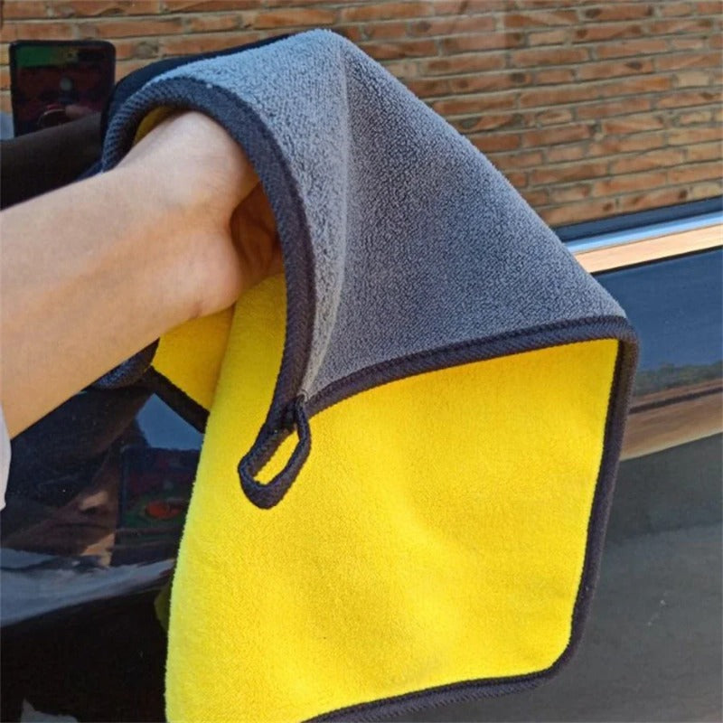 1/2/6pcs Microfiber Cleaning Towel Thicken Soft Drying Cloth Car Body Washing To