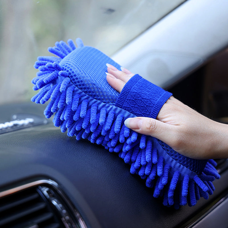 Auto Detailing Care Washing Gloves Car Wash Microfiber Chenille Sponge Auto Mult