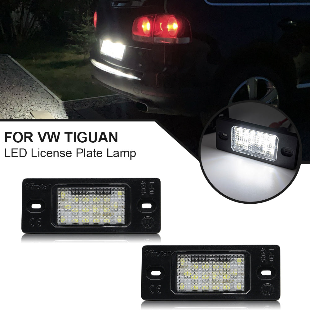 2PCS LED Number Plate Light For VW Golf 4 5 Variant Jetta MK4 MK5 For Porsche Ca