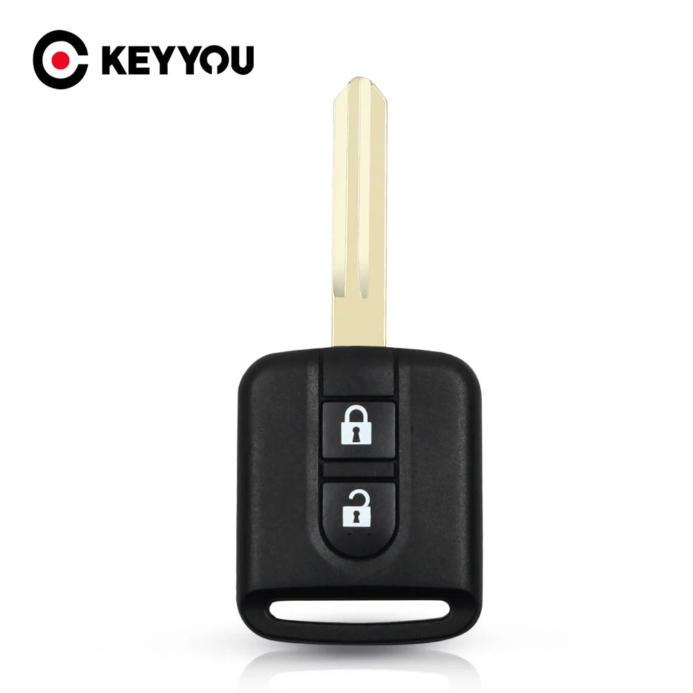 KEYYOU New Remote 2 Buttons FOB Car Key Shell For Nissan Qashqai Navara Micra NV