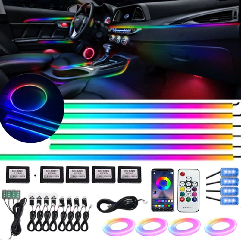 18 / 22 In 1 LED Atmosphere Lamp 213 64 Color RGB Rainbow Acrylic Strip Symphony