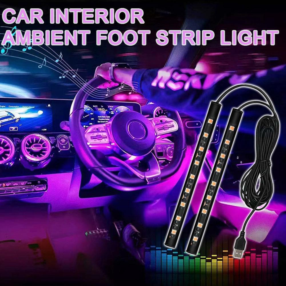 LED Car Interior Ambient Foot Light With USB Backlight Light 5V Auto Decorative