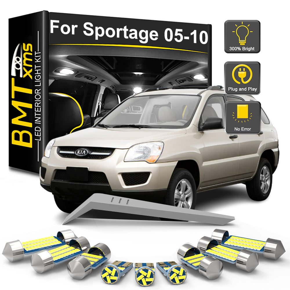 BMTxms 12Pcs Car Interior LED Light Canbus Dome License Plate Trunk Lamp For KIA