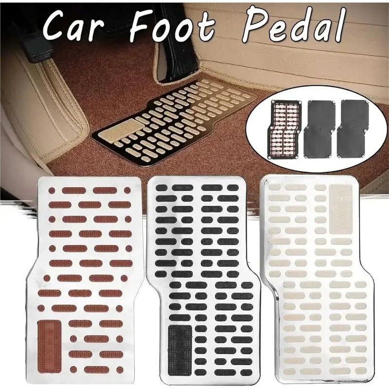 For Truck SUV Black Brown Auto Foot Rest Pedal Plate Floor Carpet Mats Non-Slip