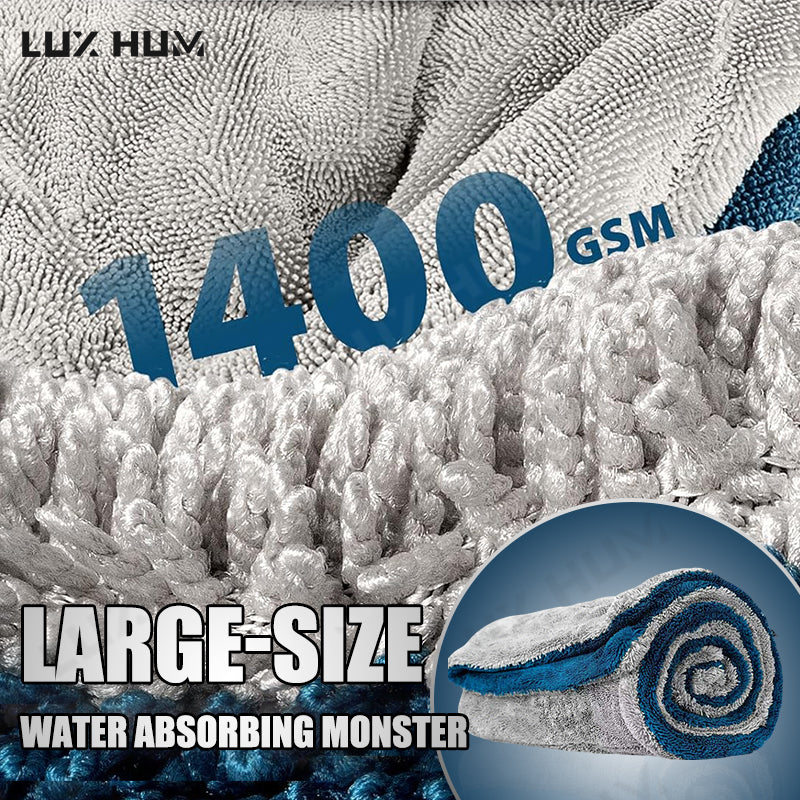 1400GSM Thick Car Drying Towel Microfiber Super Absorbent Auto Wash Cloth Soft Q