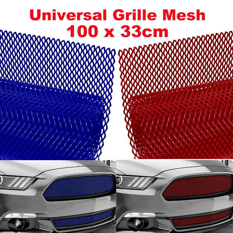 1M Car Aluminum Front Bumper Mesh Sheet Diamond Shape Universal Vehicle Body Mod