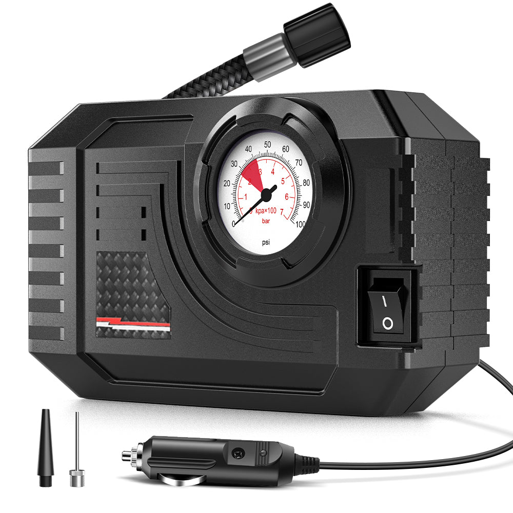 CARSUN Mini Air Pump Tire Inflator Car Electric Mini 20L/Min Portable Air Compre