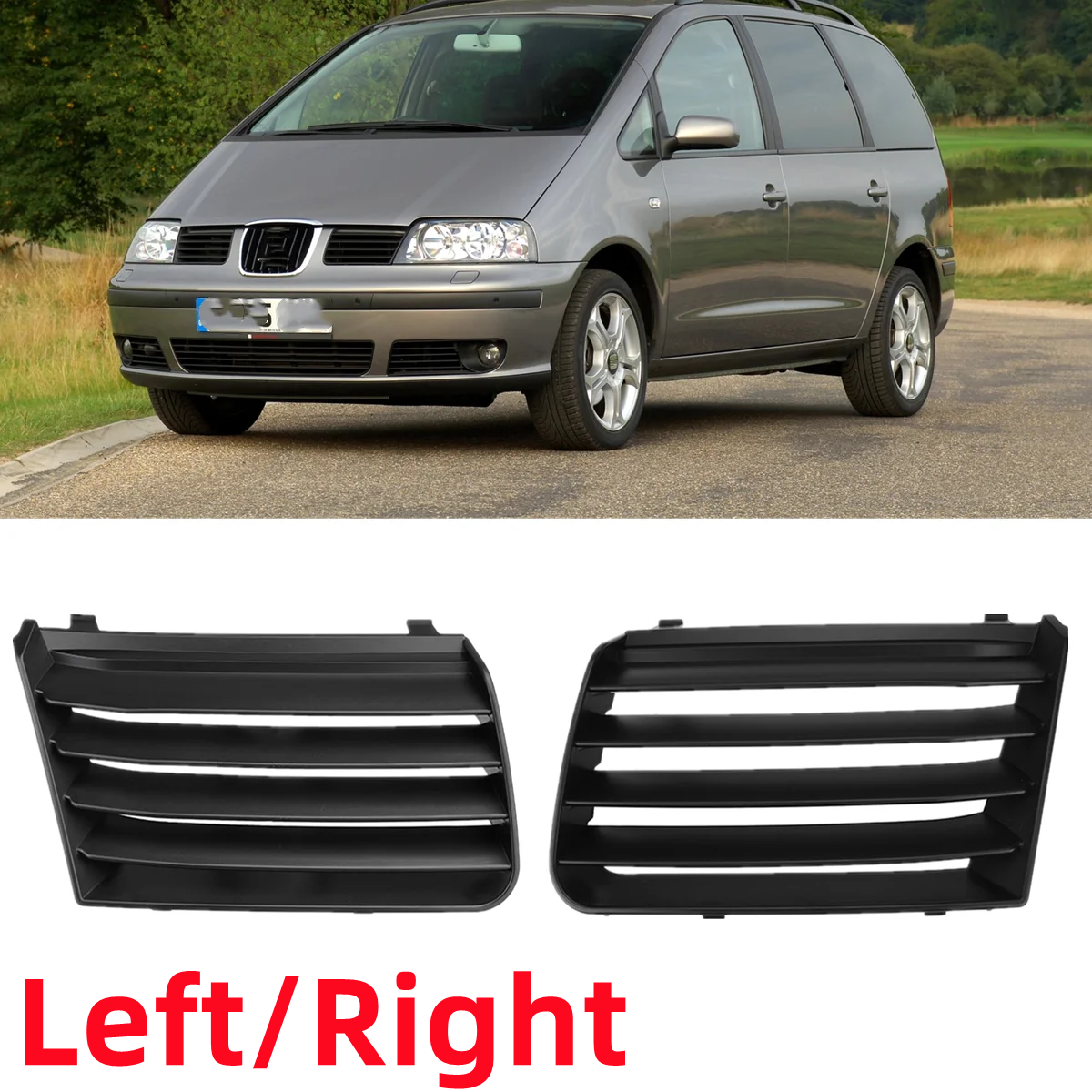 Left/Right Front Bumper Side Grille Grill For Seat Alhambra 2001-2010 Front Uppe