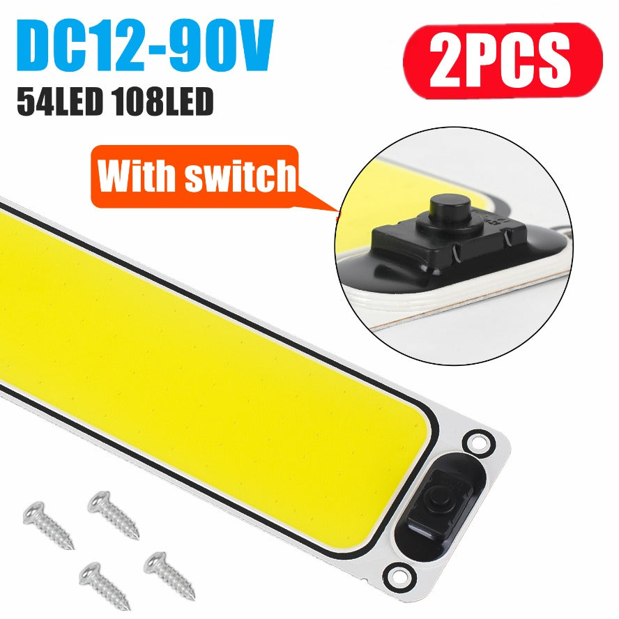 2~1PCS Ultra-bright LED Light Source with Switch Chip Reading Night Light 12-90V