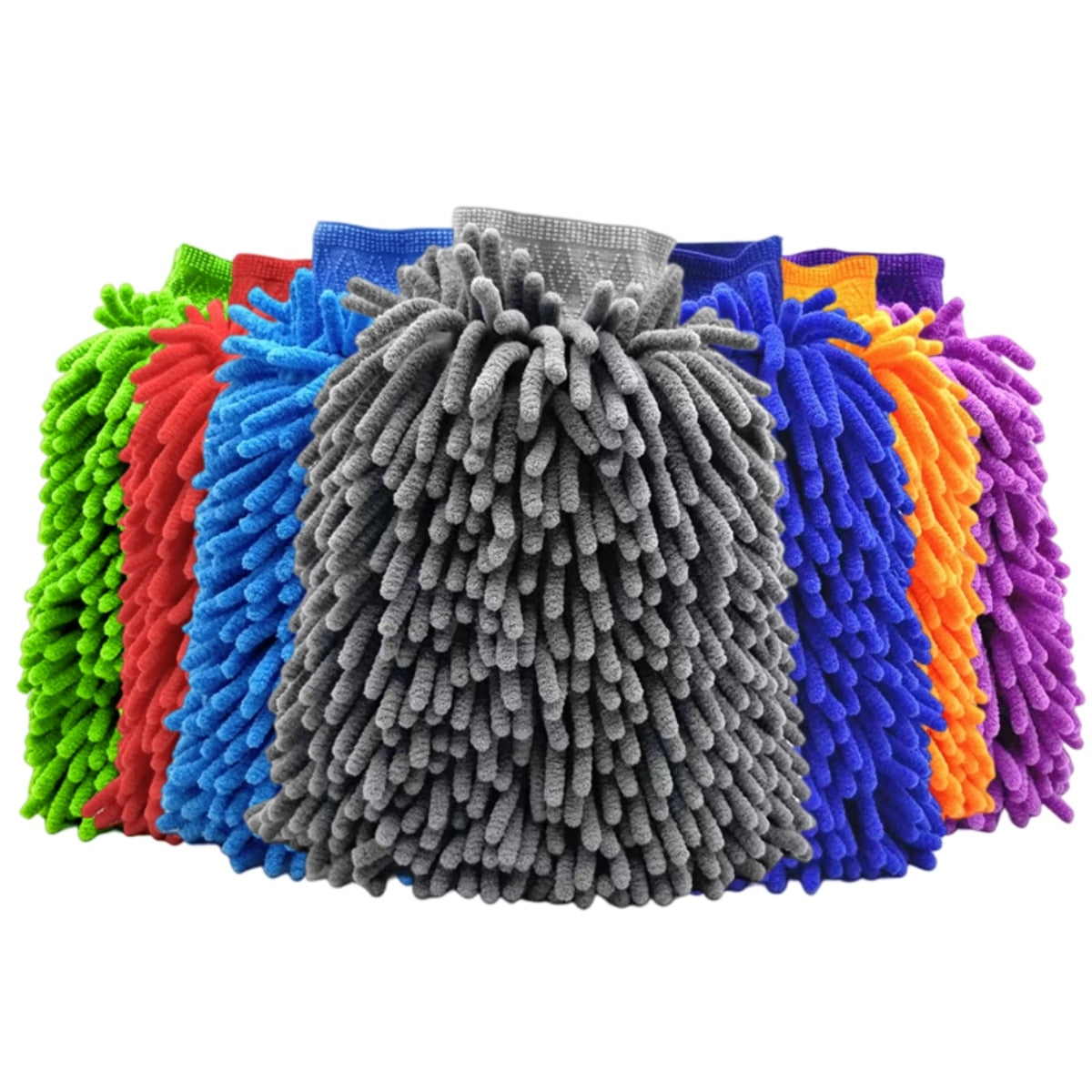 Microfiber Car Wash Mitt Double Sided Chenille Auto Gloves Ultra Absorbent Wash