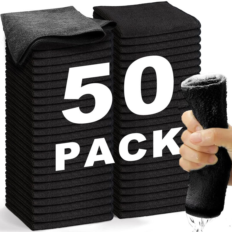 1/50pcs Thicken Microfiber Car Cleaning Towels Soft Quick Drying Windows Mirrors