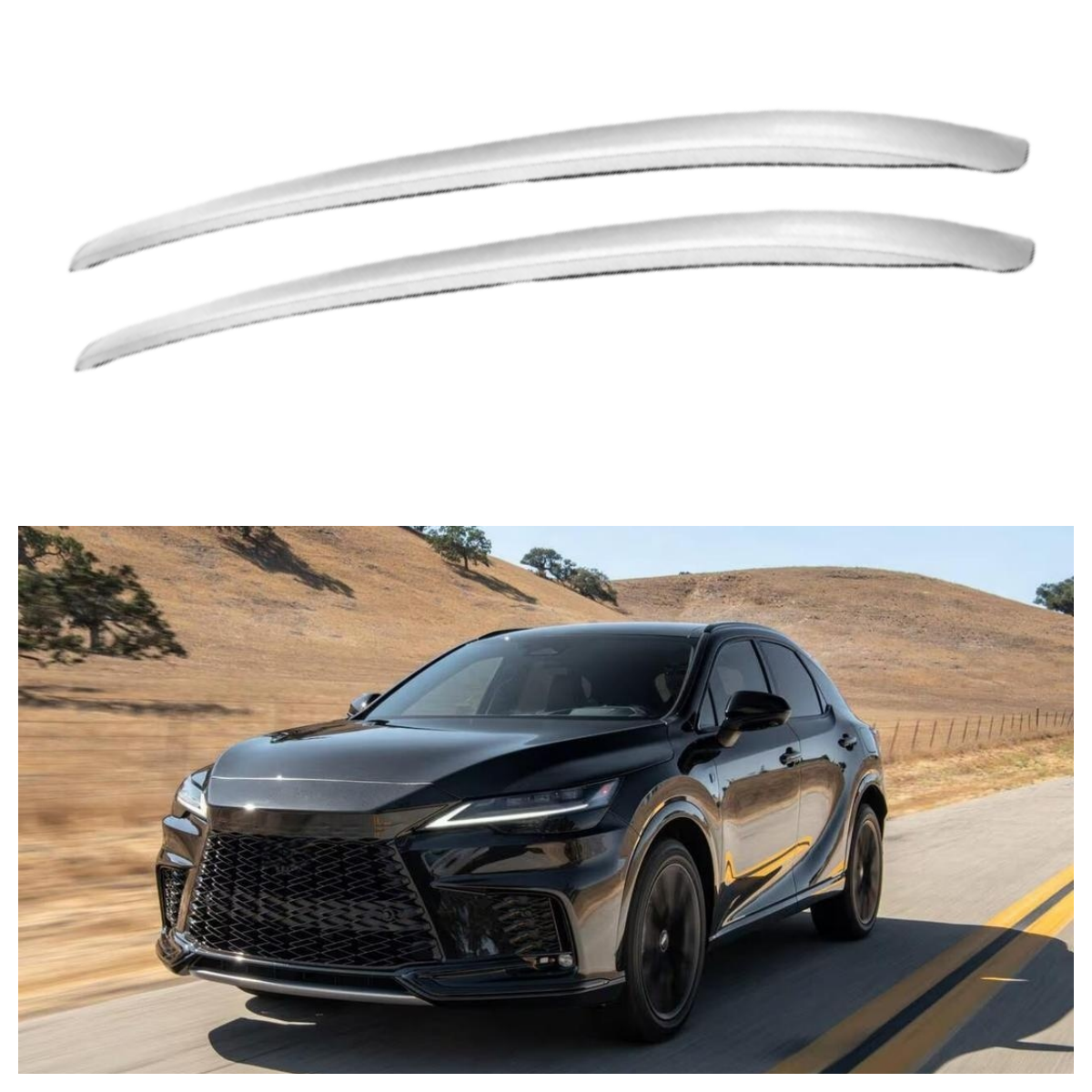 2Pcs Aluminum Roof Rail Racks Fit for Lexus RX 2023 2024 2025 Luggage Rack Roof
