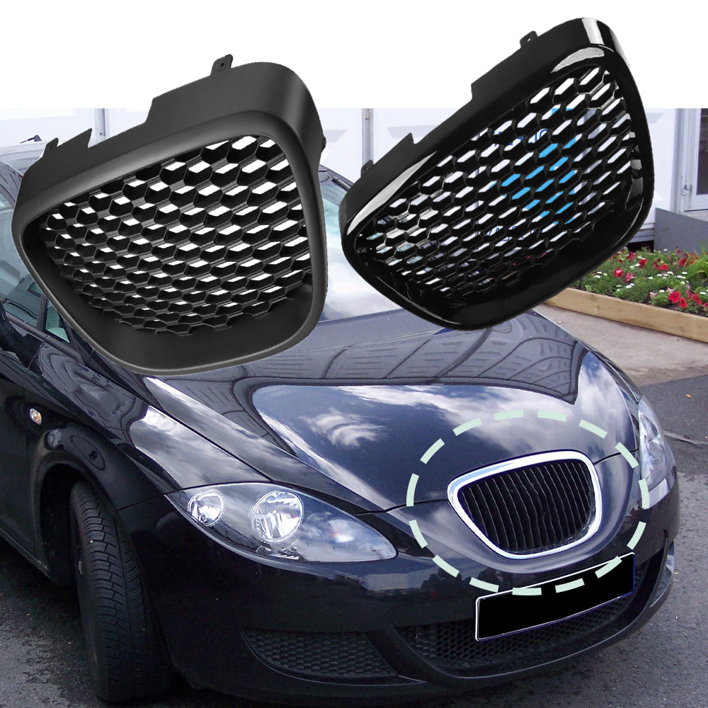 Front Bumper Honeycomb Grill Mesh Grille for Seat Leon MK2 1P1 Altea XL Toledo M