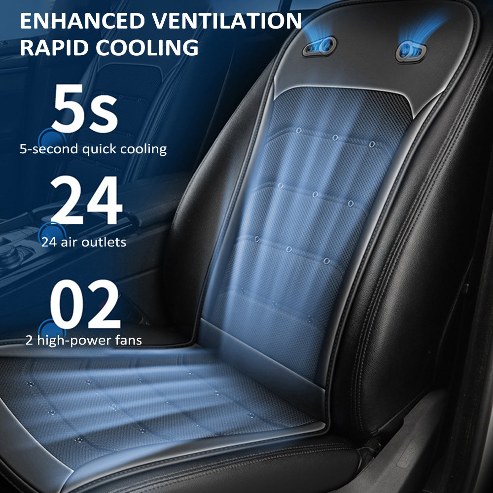 Cooling Car Seat Cushion, 12V/24V Front Seat Cooled Seat Cover with Intelligent