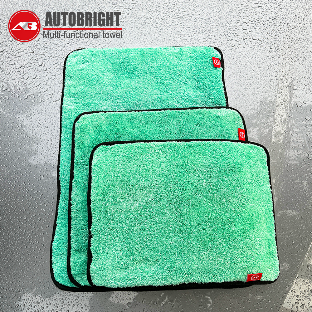 AUTOBRIGHT 40x40CM Super Water-Absorbent Cleaning Towel Green Washing Towel for