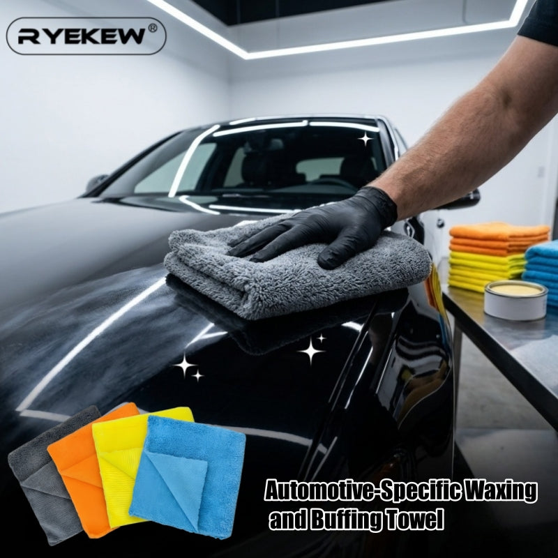 Automotive-Specific Waxing & Buffing Towel — Microfiber Cleaning Cloth (Multiple