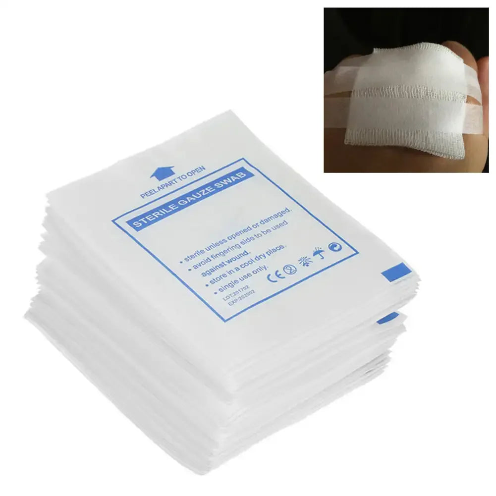 20pcs 8-Layers Sterile Medical Gauze Pad Individually Cotton First Aid Waterproo