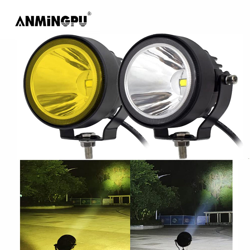 Led Work Light 4 Inch 12V 24V Yellow Amber White Barra Offroad For Car ATV Spot