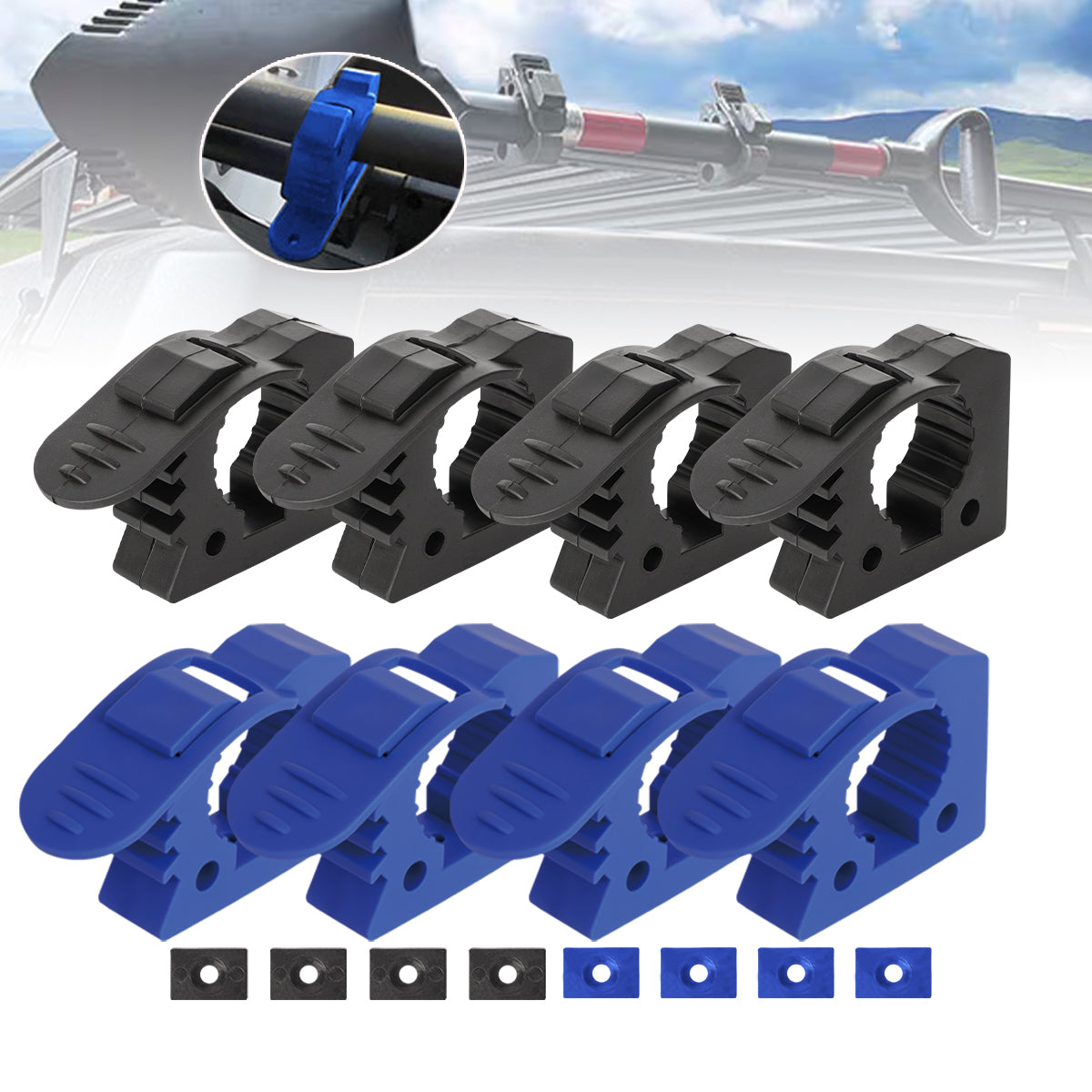 Shovel Mount For Roof Rack, Rubber Clamp Mounting Kit Bracket, Wall Mount Kit Fo
