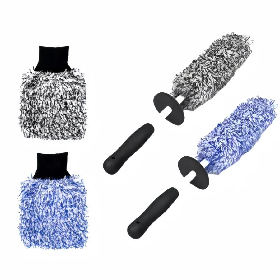 Microfiber Car Wheel Brush Cleaner Brush Rim Cleaner Brush Tire Brush Wheel Clea