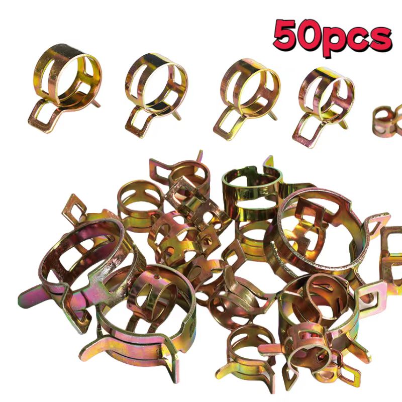 50 Pcs Fastener 5mm 6mm 7mm 8mm 9mm Spring Clip Fuel Water Line Hose Pipe Air Tu