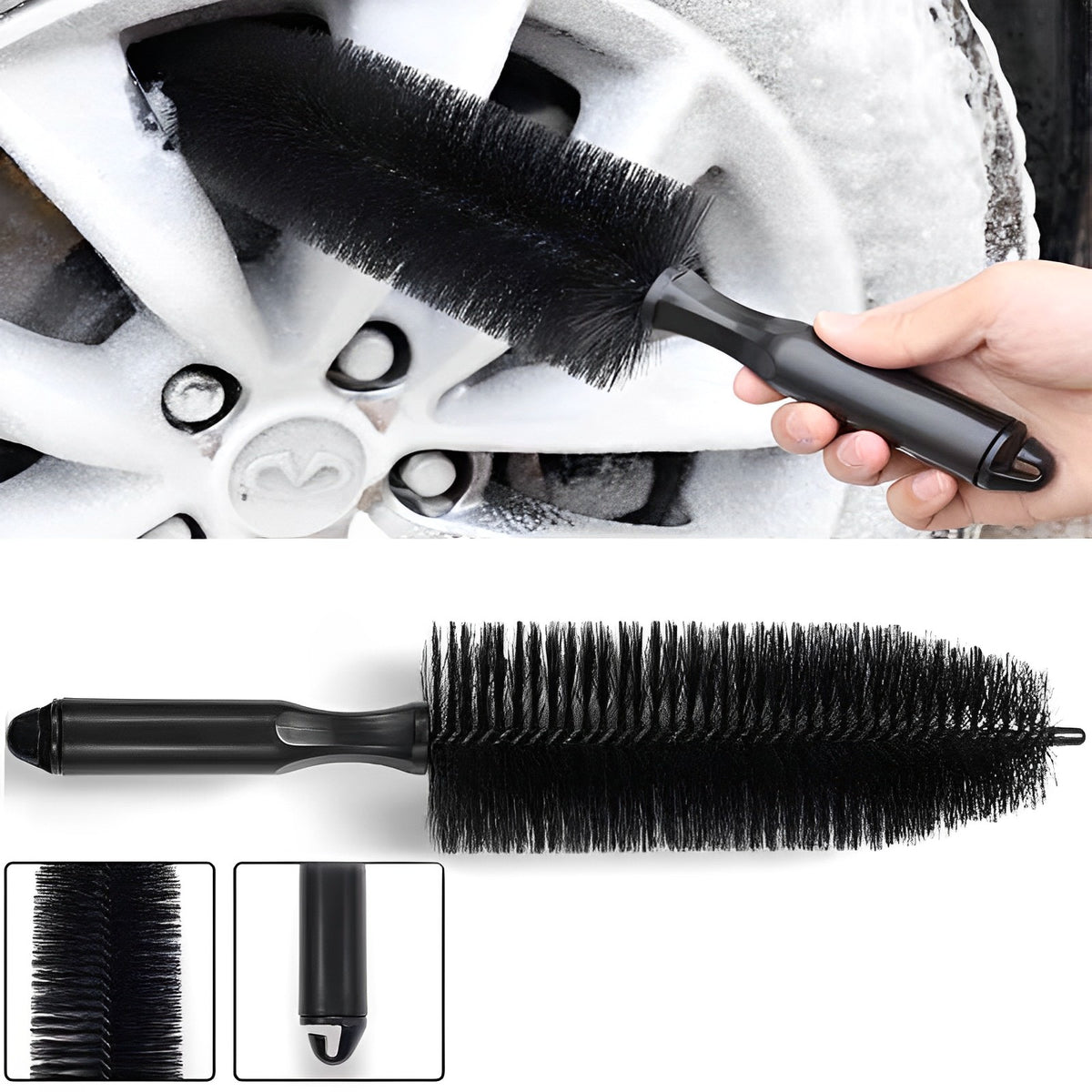 Car Wheel Tire Wash Cleaning Brush Car Rim Scrubber Cleaner Duster Handle Car Ty
