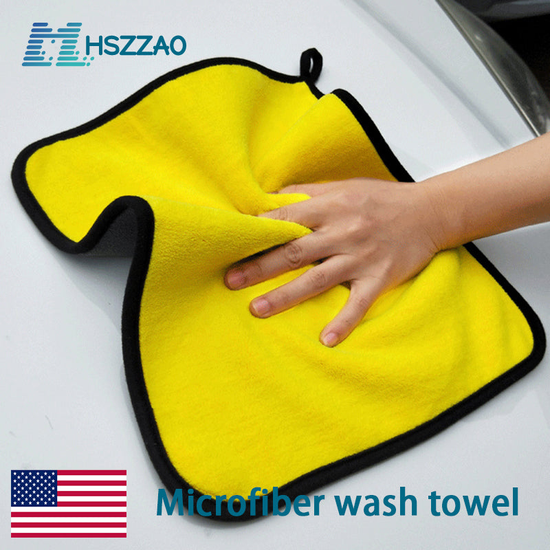 30x30/40/60CM Car Wash Microfiber Towel Car Cleaning Drying Cloth Hemming Car Ca