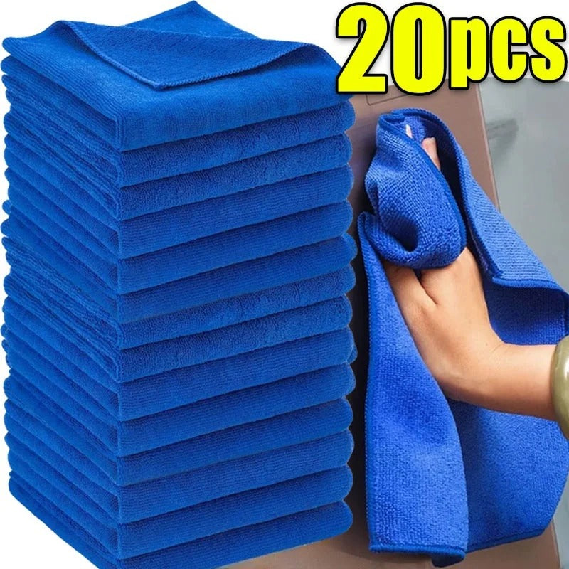 30x30cm Multi-Use Microfiber Cloth - Blue Super Absorbent Towel For Car Care Kit
