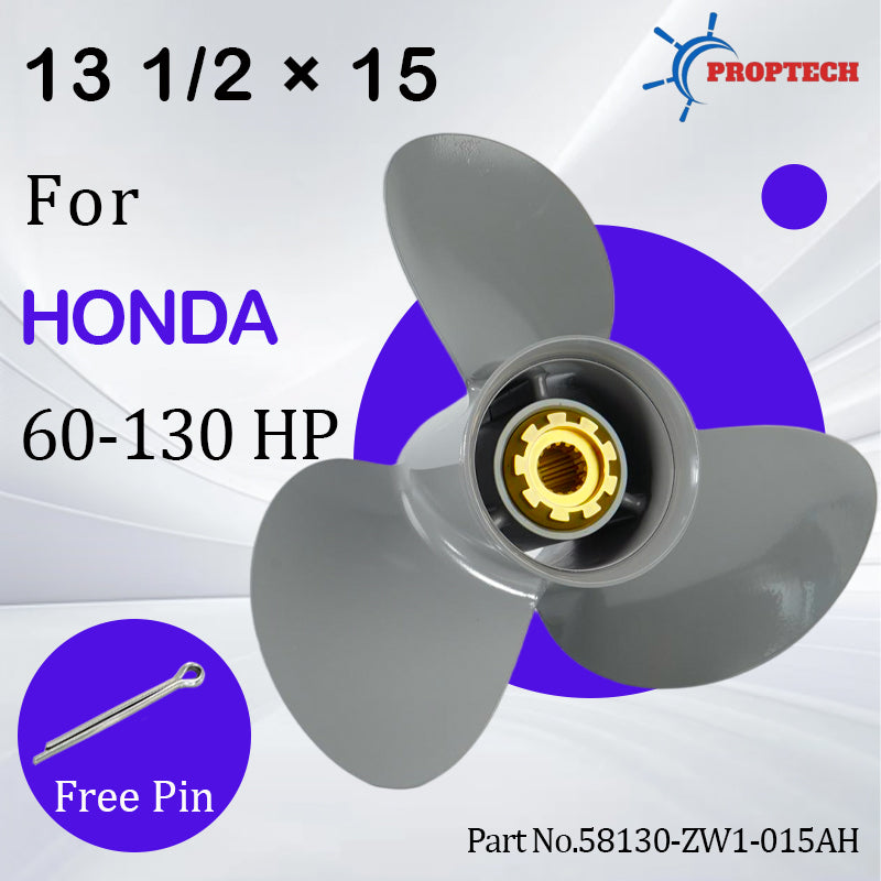 13 1/2*15 Outboard Propeller For Honda 60hp 75hp 90hp 115hp 130hp Boat Motor Alu
