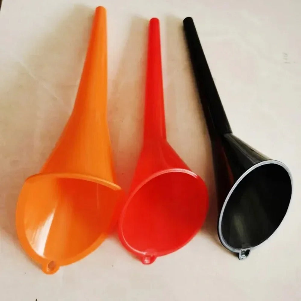 Long-Stem Anti-Splash Funnel – Plastic Fuel & Oil Filler for Car, Motorcycle Ref