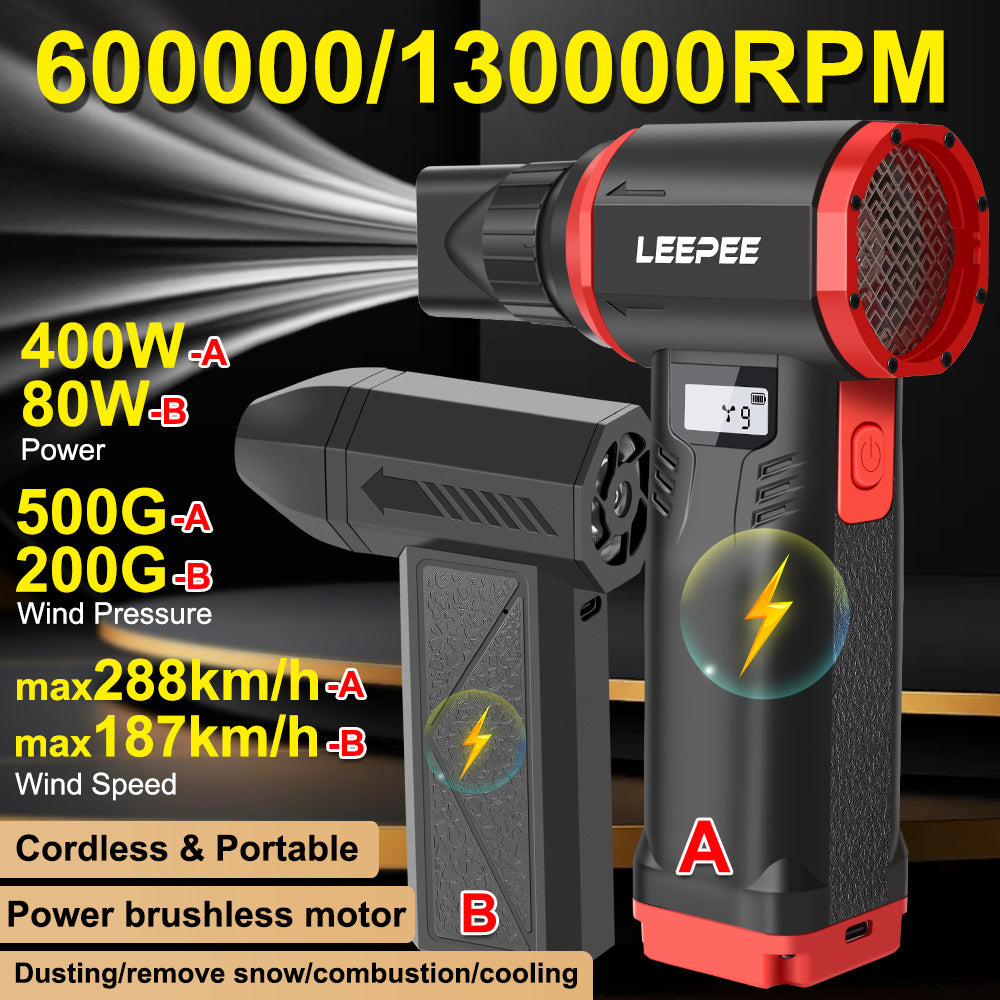 Portable Air Compressor For Car Snow Blowing Air Duster Cleaner 600/130,000RPM T