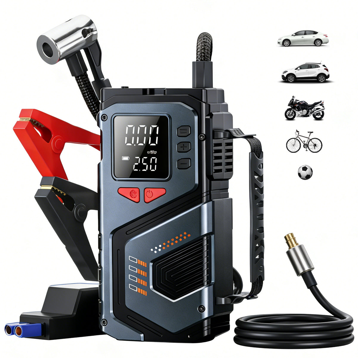 Best-seller Car Jump Starter For 12V Petrol Diesel Cars With 150PSI Air Pump/Lig