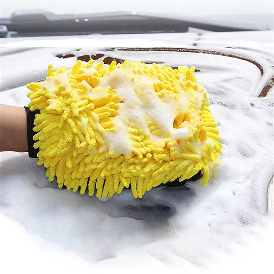 1/5pcs Car Washing Gloves Waterproof Microfiber Chenille Gloves Car Cleaning Mit