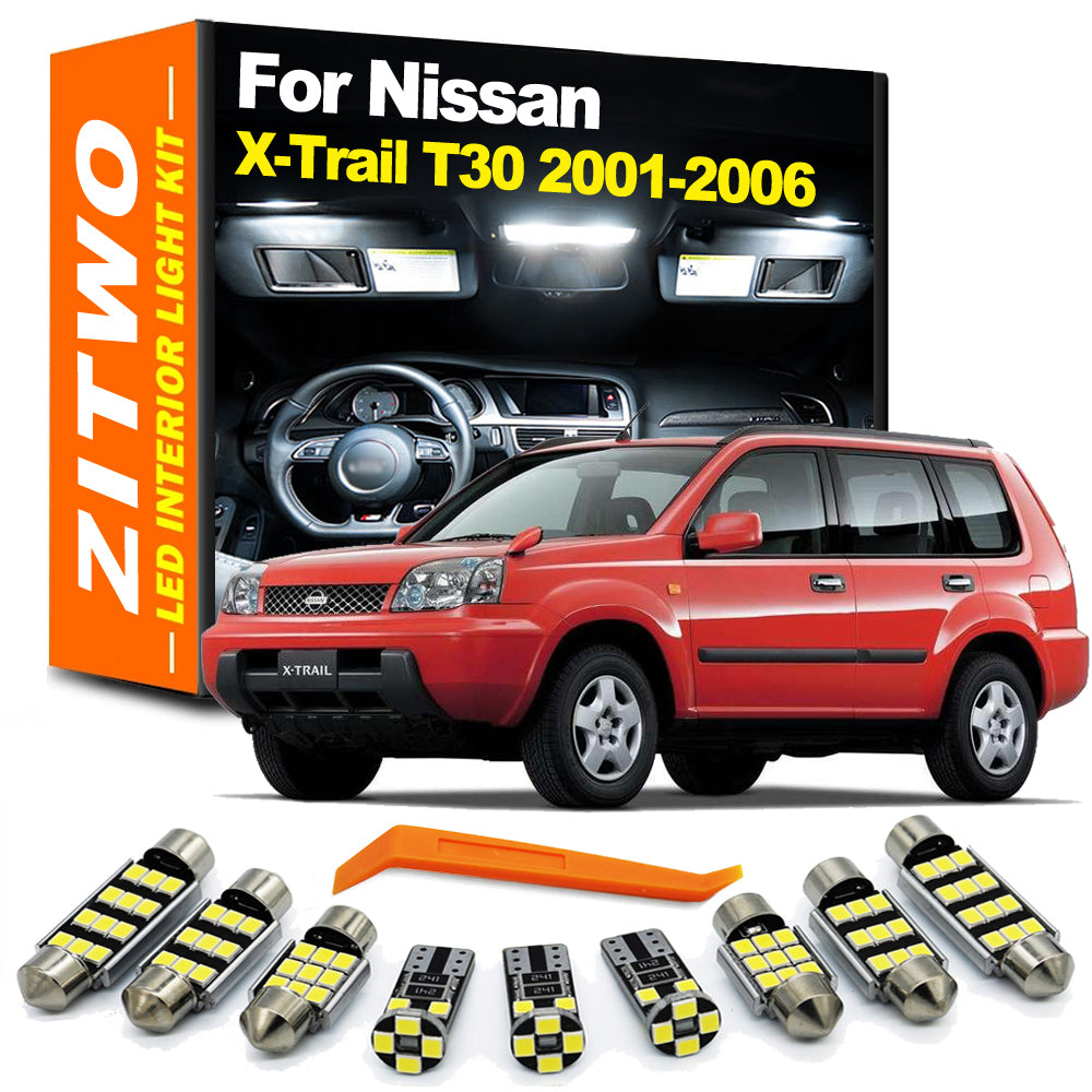 ZITWO 10Pcs Canbus For Nissan X-Trail Xtrail T30 2001 2002 2003 2004 2005 2006 V
