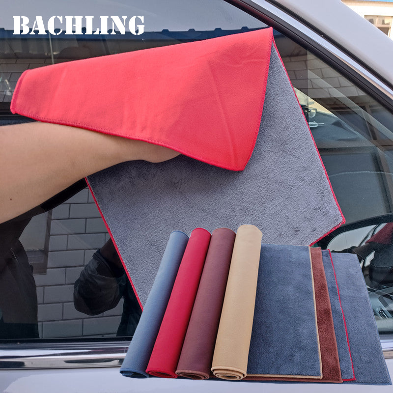 Double-layer suede car cleaning towel Detailing Cleaning Cloth Soft Drying Cloth