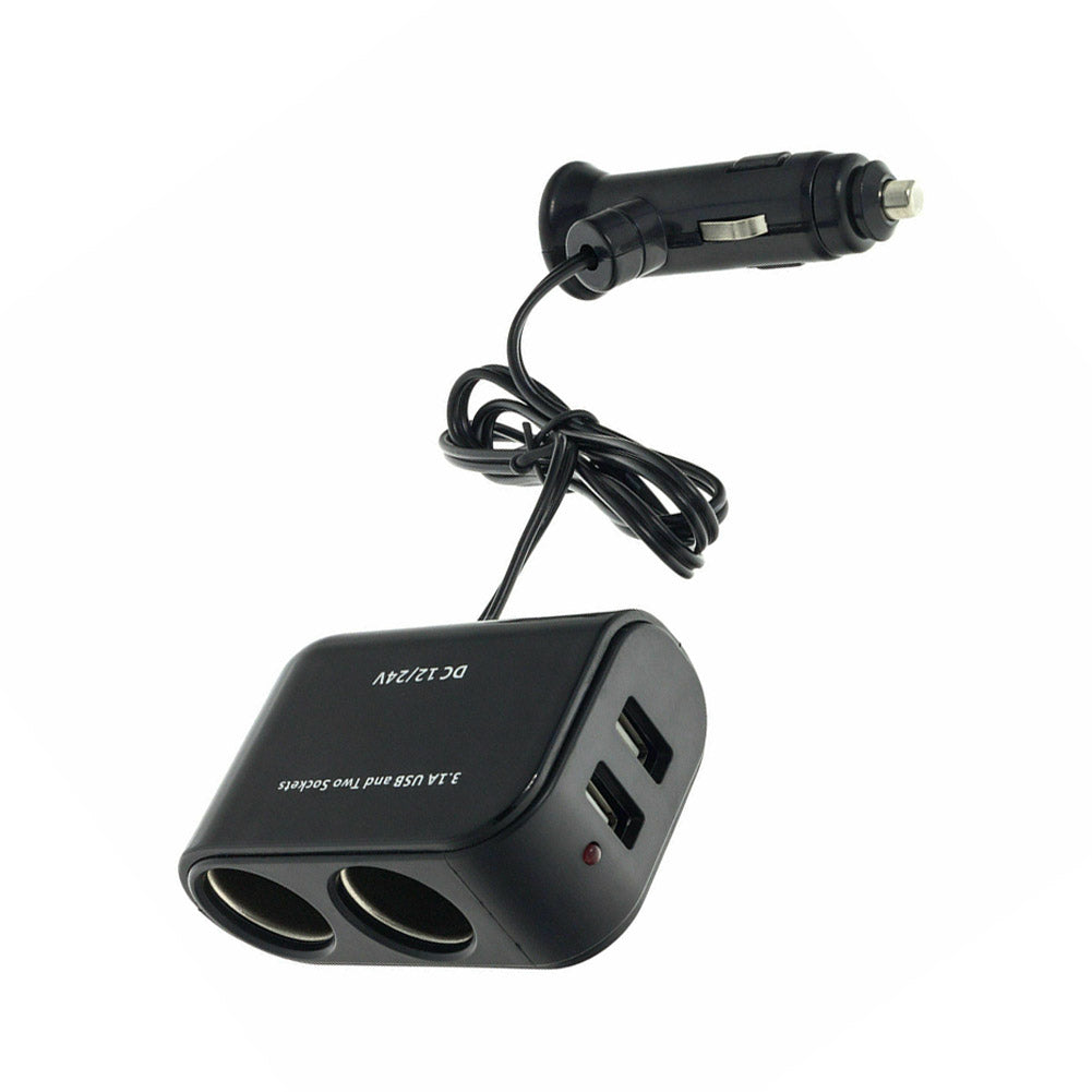 Stay powered up and connected during your journeys with this 12V car adapter wit