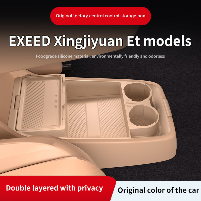 Center Console Storage Box For EXLANTIX ET EXEED STERRA ET Car Central Lower Lay