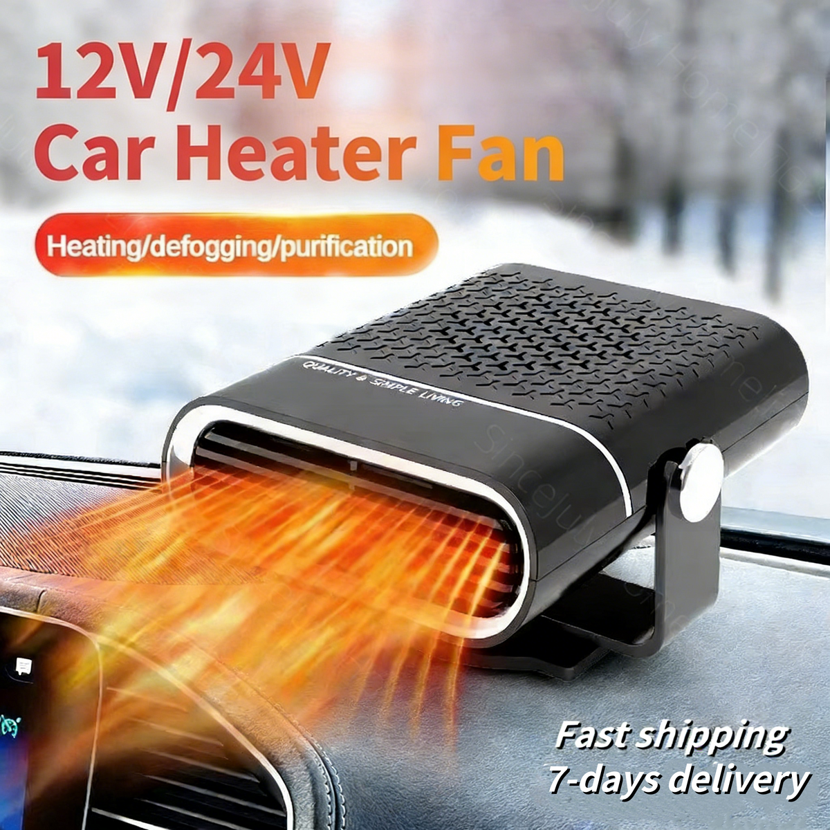 Portable Car Heater Car 12V Heater 24V Car Heater Windshield Automatic Defogging