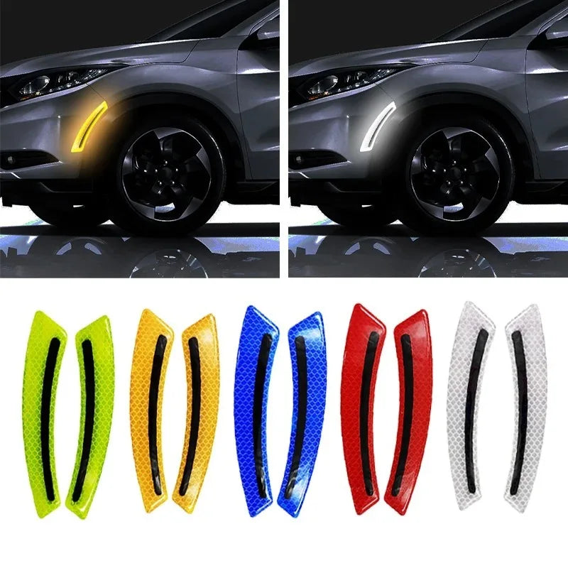 2PCS Car Wheel Repellent Stickers Safety Warning TapeCollision Warning Suitable