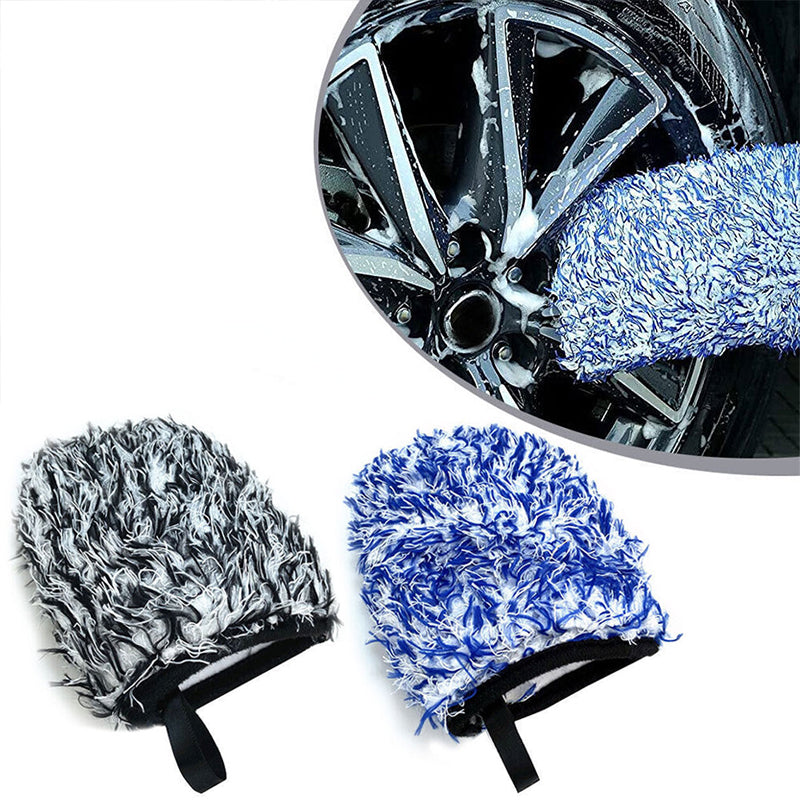 Super Soft Car Microfiber Wheel Detailer Wash Glove Thickening Two-sided Car Det