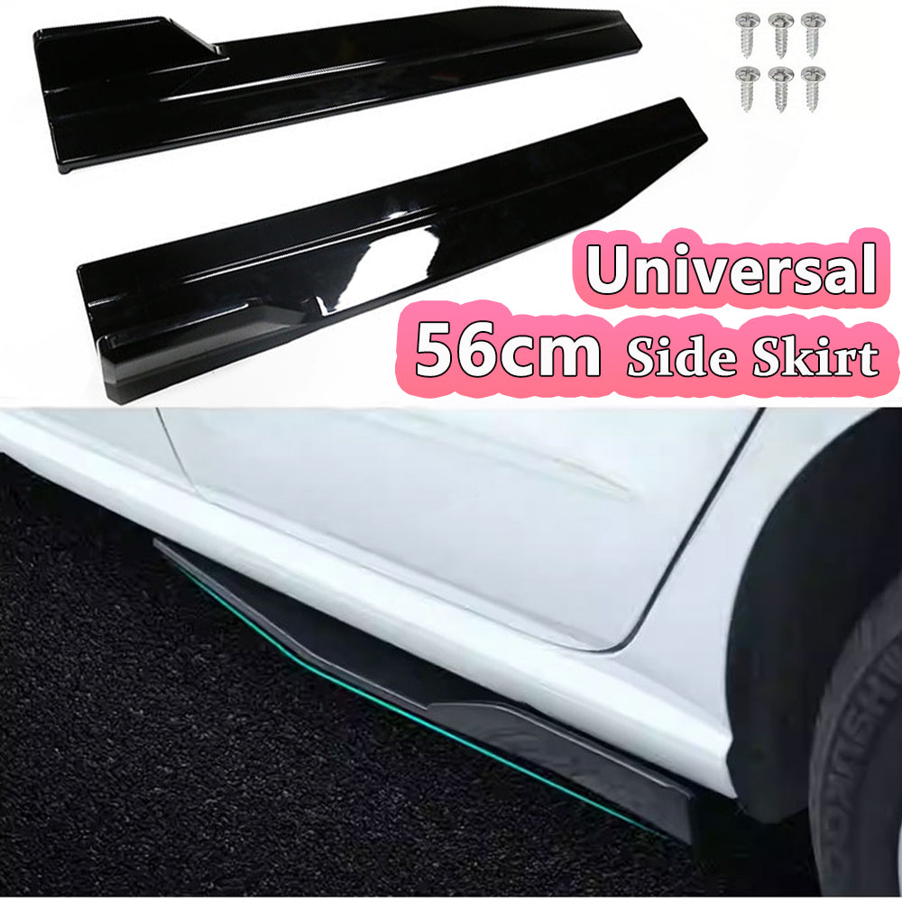 56cm Car Side Skirts Extension Rocker Splitters Diffuser Winglet Wings Universal
