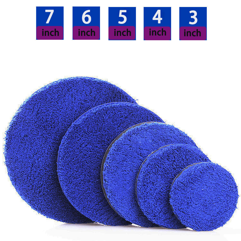 3/4/5/6/7inch Microfiber Polishing Pad For Cars Body Polish Wax Buffer Pad Wash