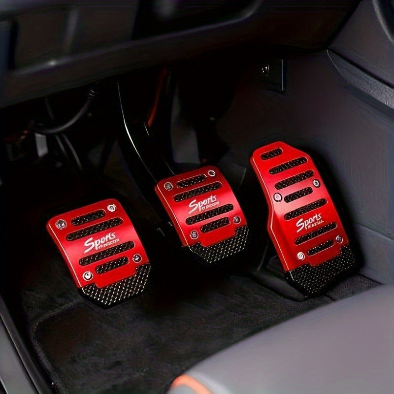 3 manual anti-slip car pedals - Ergonomically designed, durable, suitable for th
