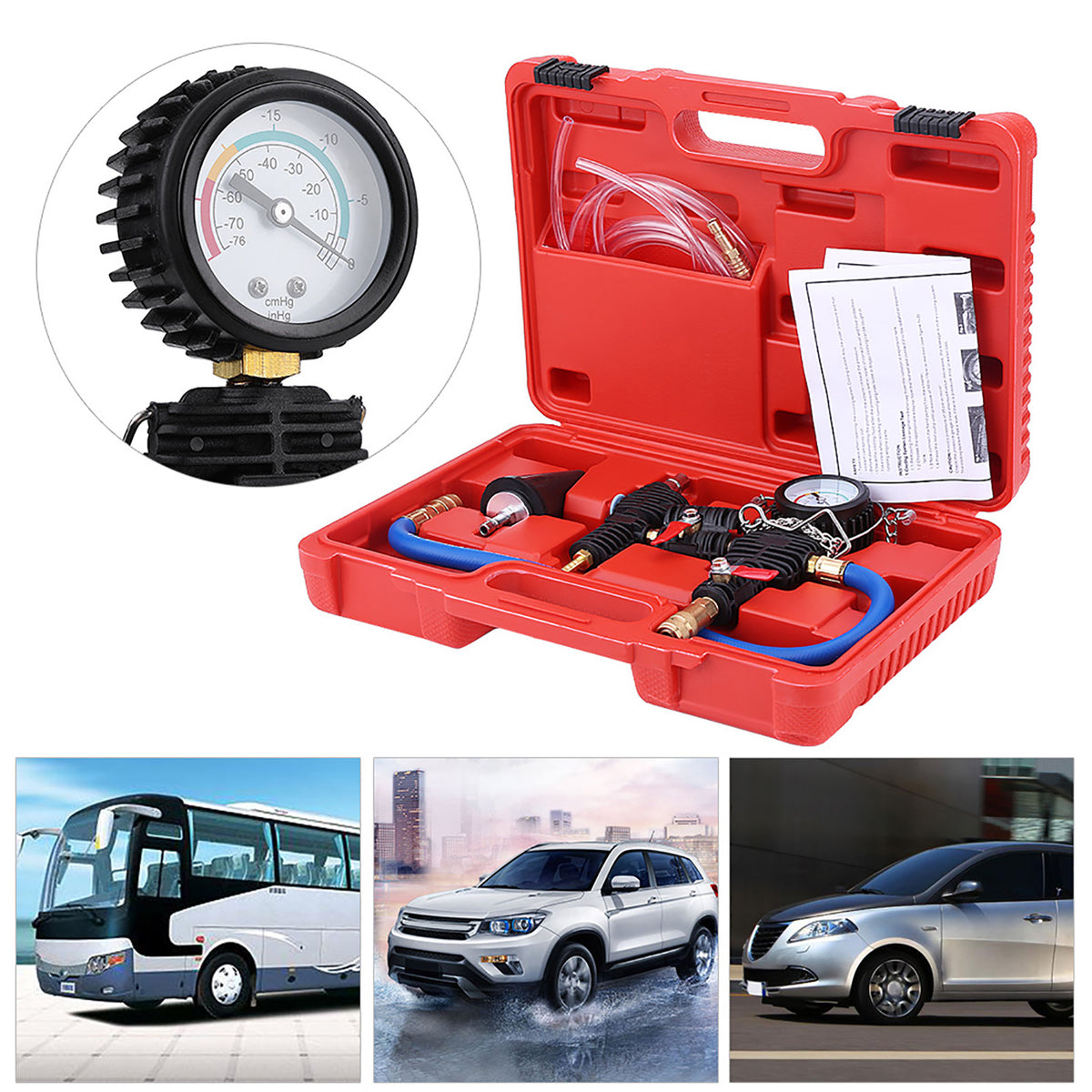 Cooling System Refill Tool Car Radiator Coolant System Vacuum Purge & Coolant