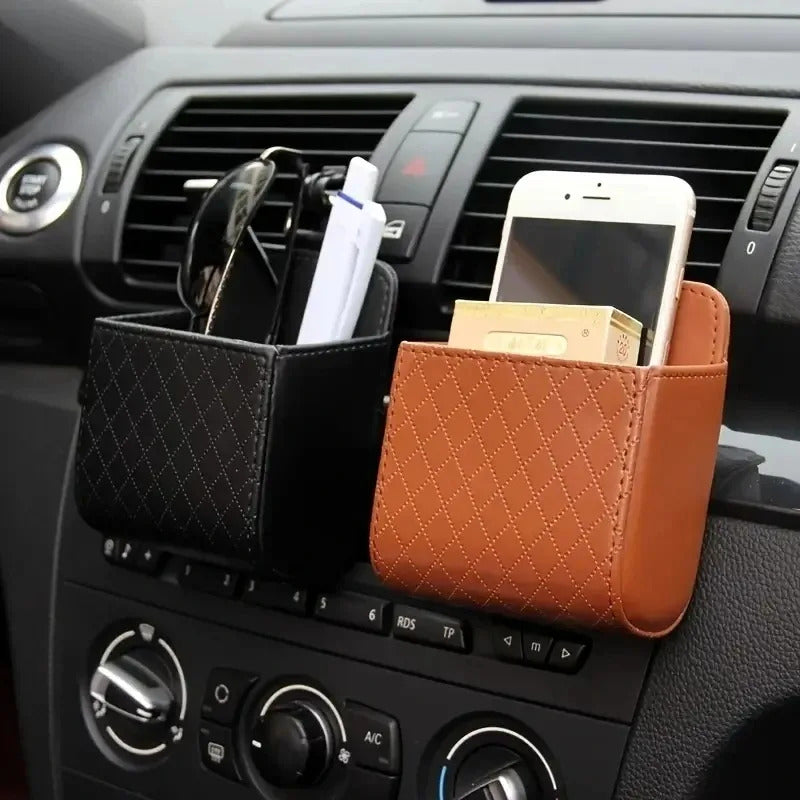 Car storage box car outlet storage leather material storage bag large capacity c