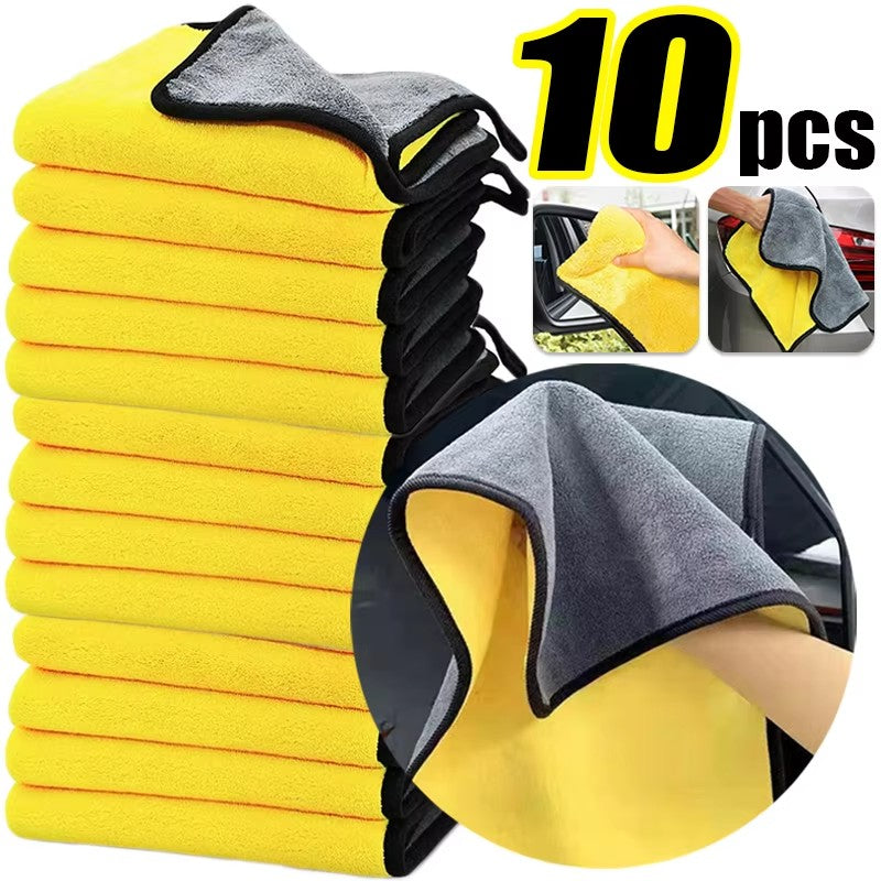 1/3/5/10Pcs Car Wash Microfiber Towel 30x30/40/60CM Car Cleaning Drying Cloth He