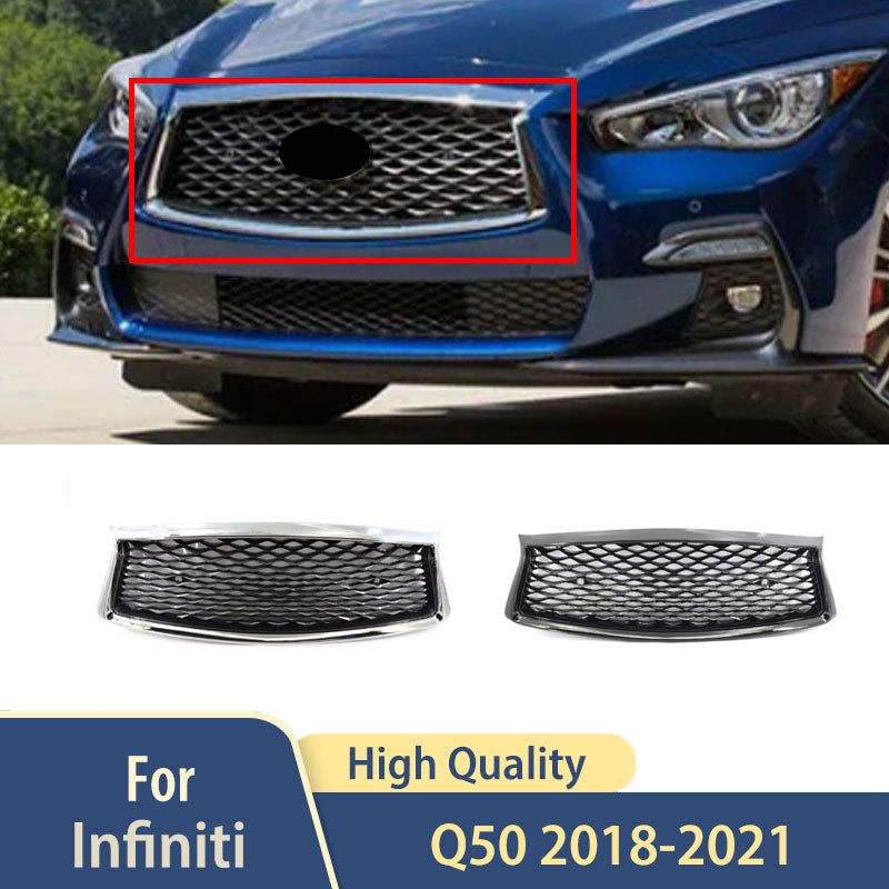 Front Racing Grills Accessories For Infiniti Q50 2018 2019 2020 2021 Car Exterio
