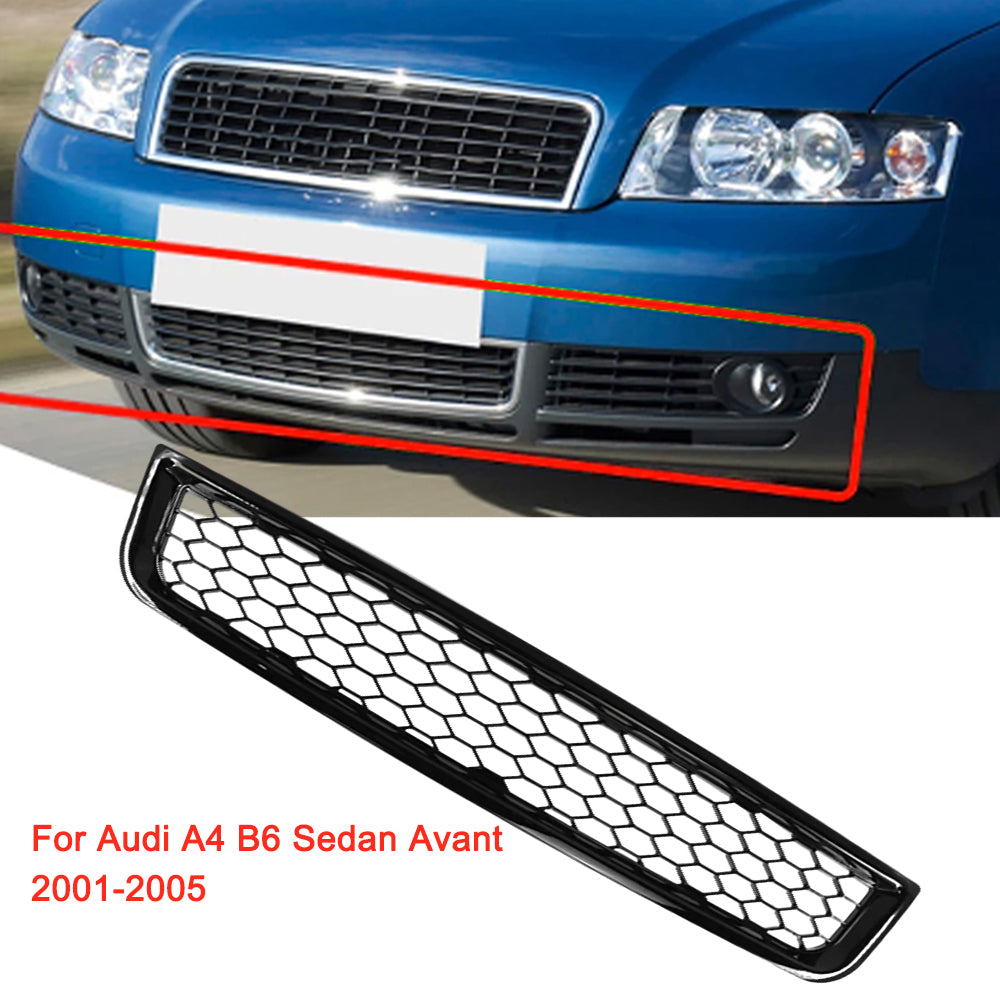 8E0807647 Car Front Bumper Fog Lights Grille Cover Lower Honeycomb Mesh Net ABS
