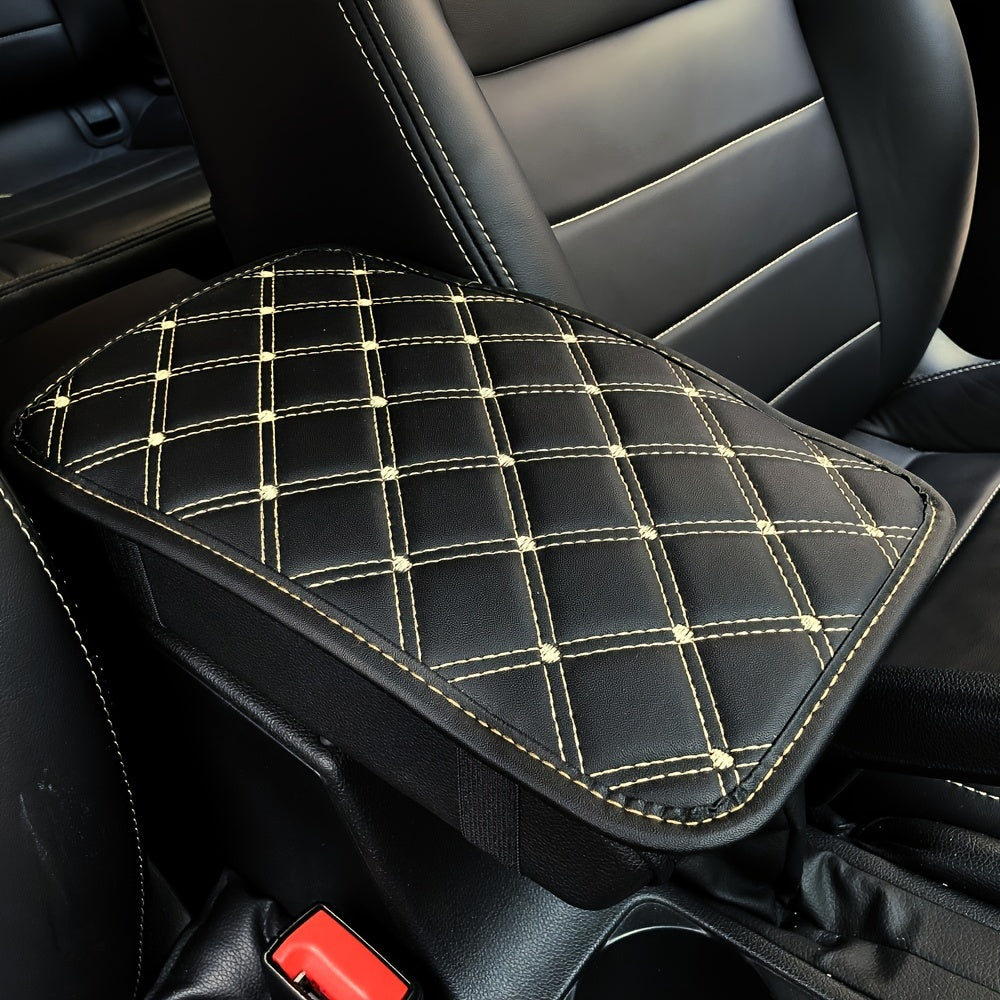 1Pc Leather Car Armrest Mat Universal Interior Auto Armrests Storage Box Mats Du